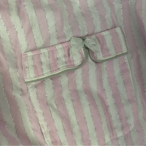 Victoria’s Secret pink striped dress shirt size medium - Picture 3 of 8